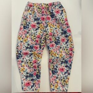 Gap size 5 floral barrel sweatpants